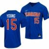 Danny Young Jersey Florida Gators College Baseball Full Button Royal 15