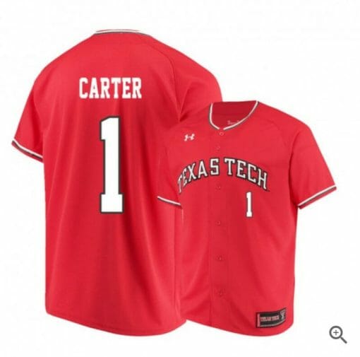 Dillon Carter Jersey Texas Tech Red Raiders Baseball NCAA College Red Alumni #1