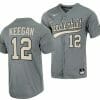 Dominic Keegan Jersey Vanderbilt Commodores College Baseball Full Button Grey 12