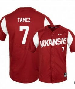 Dominic Tamez Jersey Arkansas Razorbacks Baseball NCAA College Alumni Elite Red #7