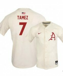 Dominic Tamez Jersey Arkansas Razorbacks Baseball NCAA College Alumni Elite White #7