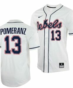 Drew Pomeranz Jersey Ole Miss Rebels College Baseball White #13