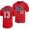 Drew PomeranzJersey Ole Miss Rebels College Baseball Red 13
