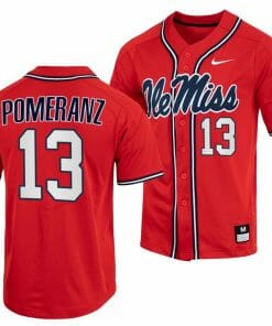 Drew Pomeranz Jersey Ole Miss Rebels College Baseball Red #13
