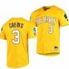 Dylan Crews Jersey LSU Tigers NCAA Baseball 2023 College World Series Gold 3