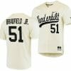Enrique Bradfield Jr Jersey Vanderbilt Commodores College Baseball Replica Cream 51