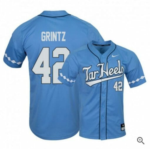 Eric Grintz Jersey North Carolina Tar Heels Baseball NCAA College Blue Elite Alumni #42