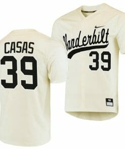 Gavin Casas Jersey Vanderbilt Commodores College Baseball Replica Cream #39