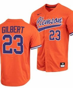 Geoffrey Gilbert Jersey Clemson Tigers College Baseball Orange Full-Button #23