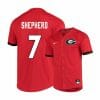 Georgia Bulldogs 7 Cam Shepherd Red Elite College Baseball Jersey