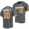 Griffin Merritt Jersey Tennessee Volunteers 10 Gray 2023 NCAA Baseball College World Series OMAHA 8