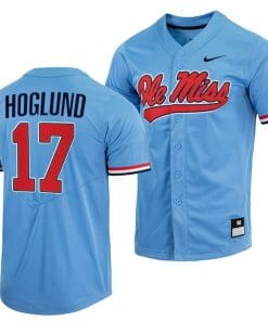 Gunnar Hoglund Jersey Ole Miss Rebels College Baseball Blue #17