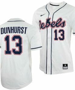 Hayden Dunhurst Jersey Ole Miss Rebels College Baseball White #13