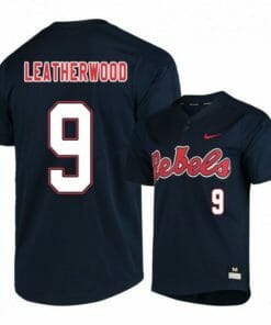 Hayden Leatherwood Jersey Ole Miss Rebels Baseball NCAA College Black Alumni #9