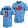 Hayden Leatherwood Jersey Ole Miss Rebels College Baseball Blue 9