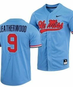 Hayden Leatherwood Jersey Ole Miss Rebels College Baseball Blue #9