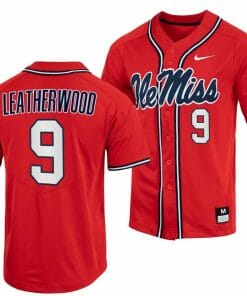 Hayden Leatherwood Jersey Ole Miss Rebels College Baseball Red #9