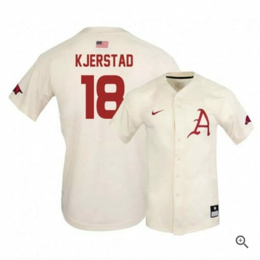 Heston Kjerstad Jersey Arkansas Razorbacks Baseball NCAA College Alumni Elite White #18