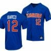 Hunter Barco Jersey Florida Gators Baseball NCAA College Full Button Royal 12