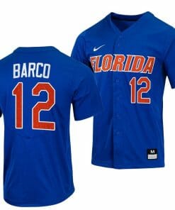 Hunter Barco Jersey Florida Gators Baseball NCAA College Full-Button Royal #12