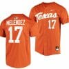 Ivan Melendez Jersey Texas Longhorns College Baseball Full Button Orange 17