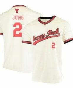 Jace Jung Jersey Texas Tech Red Raiders Baseball Under Armour NCAA College Cream Alumni #2
