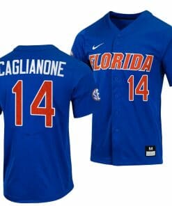 Jac Caglianone Jersey Florida Gators 2023 College World Series Royal #14 NCAA Baseball