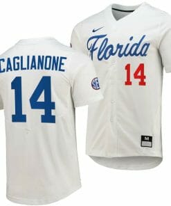 Jac Caglianone Jersey Florida Gators 2023 College World Series White #14 Replica NCAA Baseball