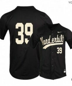 Jake Eder Jersey Vanderbilt Commodores Baseball NCAA College Black Alumni #39