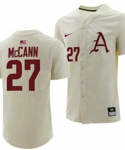 James McCann Jersey Arkansas Razorbacks College Baseball Full-Button Natural #27