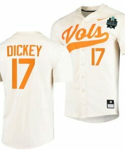 Jared Dickey Jersey Tennessee Volunteers #17 Natural 2023 NCAA Baseball College World Series OMAHA 8