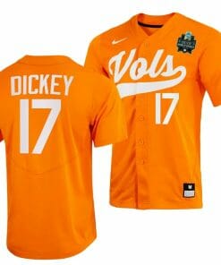 Jared Dickey Jersey Tennessee Volunteers #17 Orange 2023 NCAA Baseball College World Series OMAHA 8