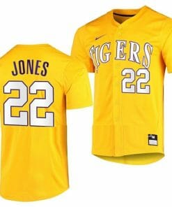 Jared Jones Jersey Lsu Tigers Baseball NCAA College Vapor Untouchable Elite Gold #22