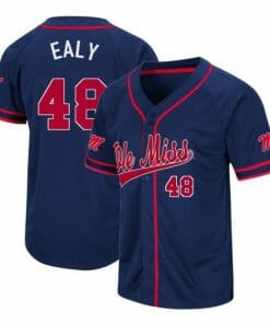 Jerrion Ealy Jersey Ole Miss Rebels Baseball NCAA College Navy Alumni #48