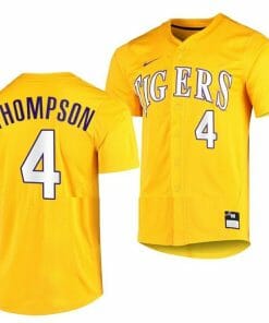 Jordan Thompson Jersey Lsu Tigers Baseball NCAA College Vapor Untouchable Elite Gold #4