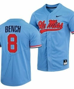 Justin Bench Jersey Ole Miss Rebels College Baseball Blue #8