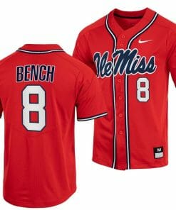 Justin Bench Jersey Ole Miss Rebels College Baseball Red #8