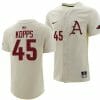 Kevin Kopps Jersey Arkansas Razorbacks College Baseball Full Button Natural 45