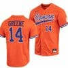 Khalil Greene Jersey Clemson Tigers College Baseball Orange Full Button 14