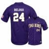 LSU Tigers 24 Cade Beloso Purple Elite College Baseball Jersey