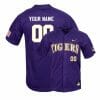LSU Tigers Purple Elite Custom Name and Number College Baseball Jersey