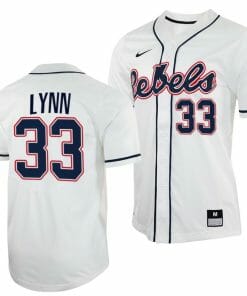 Lance Lynn Jersey Ole Miss Rebels College Baseball White #33