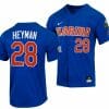 Luke Heyman Jersey Florida Gators 2023 College World Series Royal 28 NCAA Baseball