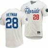 Luke Heyman Jersey Florida Gators 2023 College World Series White 28 Replica NCAA Baseball
