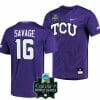 Luke Savage Jersey TCU Horned Frogs Baseball NCAA 2023 College World Series Purple 16