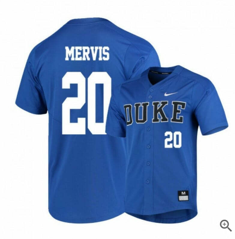 Matt Mervis Jersey Duke Blue Devils Baseball NCAA College Blue Elite Alumni #20