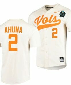 Maui Ahuna Jersey Tennessee Volunteers #2 Natural 2023 NCAA Baseball College World Series OMAHA 8