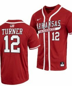 Michael Turner Jersey Arkansas Razorbacks College Baseball Throwback Cardinal #12
