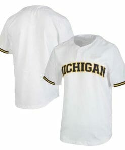 Michigan Wolverines Custom Name Number College Baseball Jersey White