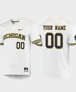 Michigan Wolverines Custom Name and Number White 2019 Ncaa Baseball College World Series Jersey